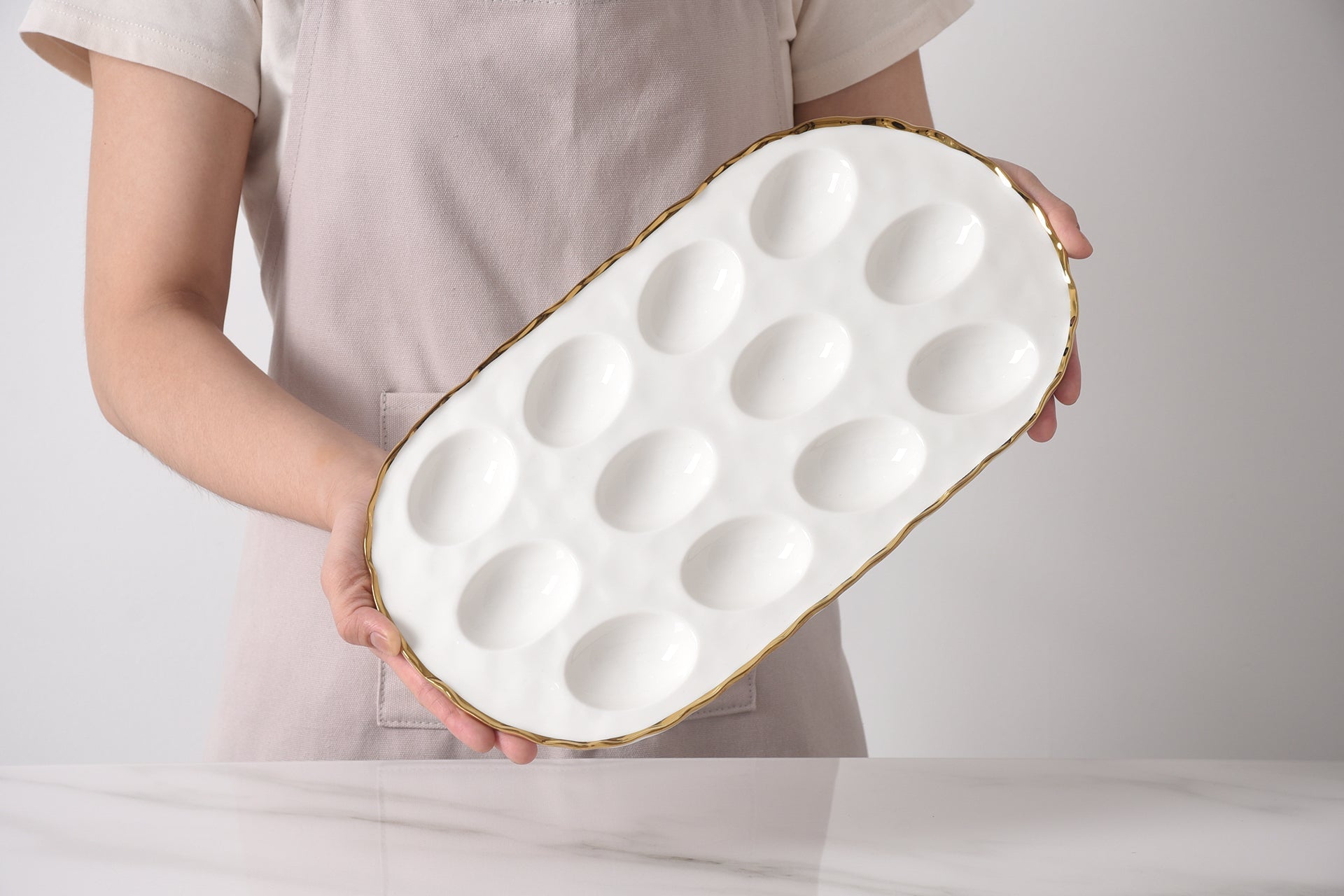 Portofino Oval Deviled Egg Tray Pampa Bay