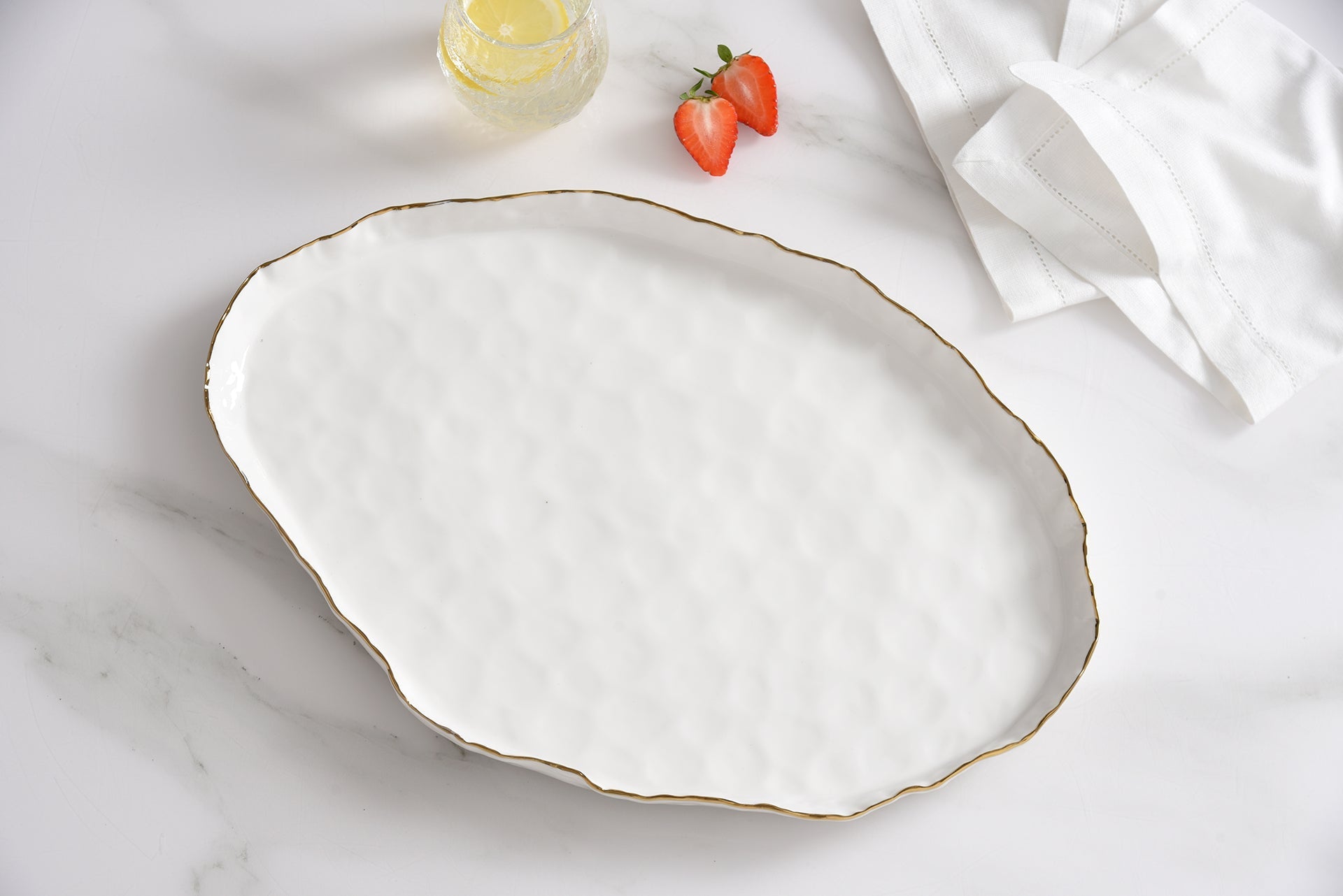 Portofino Large Oval Platter Pampa Bay