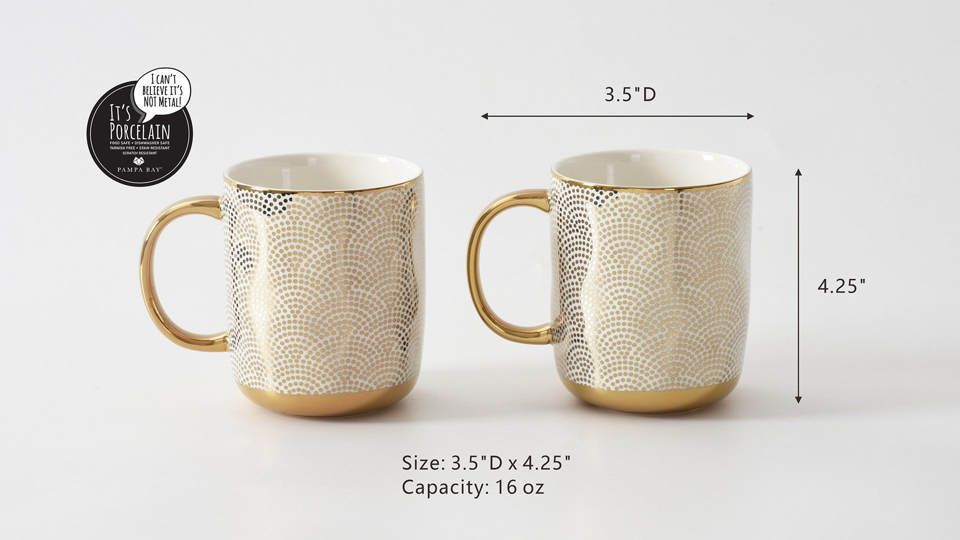 Set of 2 Dotted Mugs Pampa Bay