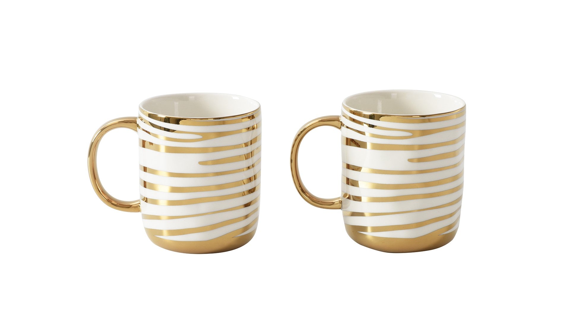 Set of 2 Striped Mugs Pampa Bay