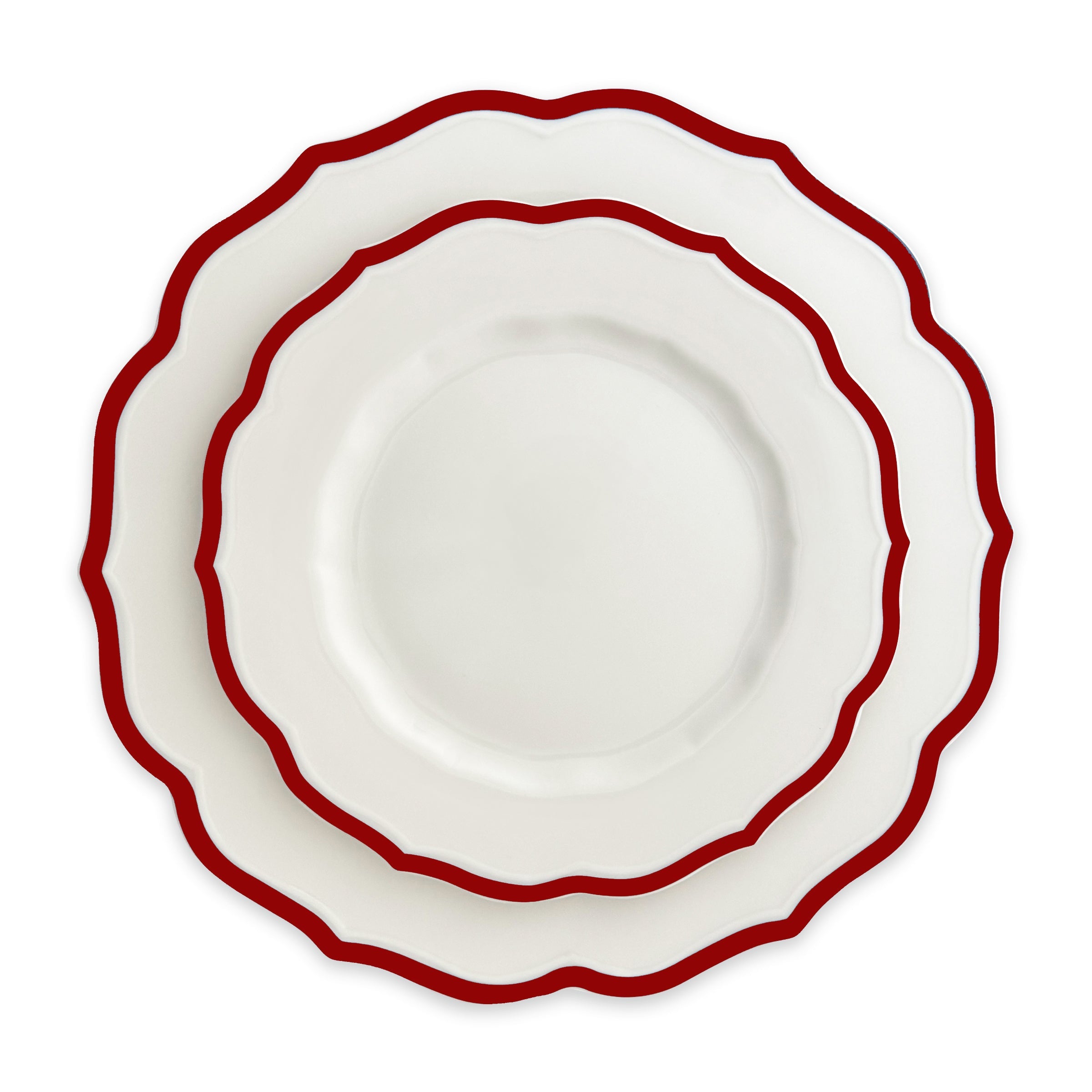 Stella Scalloped Crimson Salad Plate
