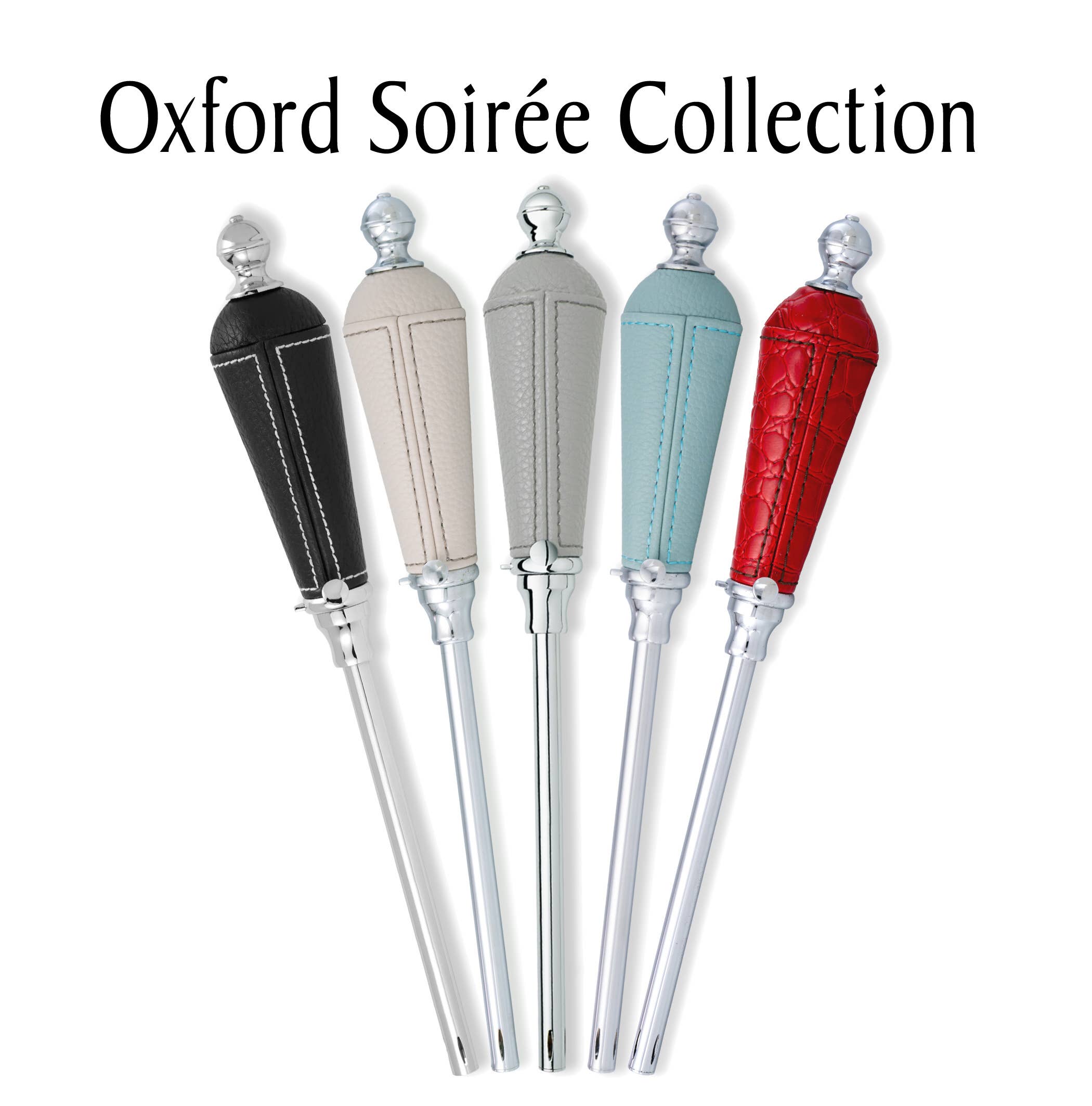 Oxford Soiree Fountain Mist w/Chrome - Luxury Lighter: Blue / Silver Social Lighters