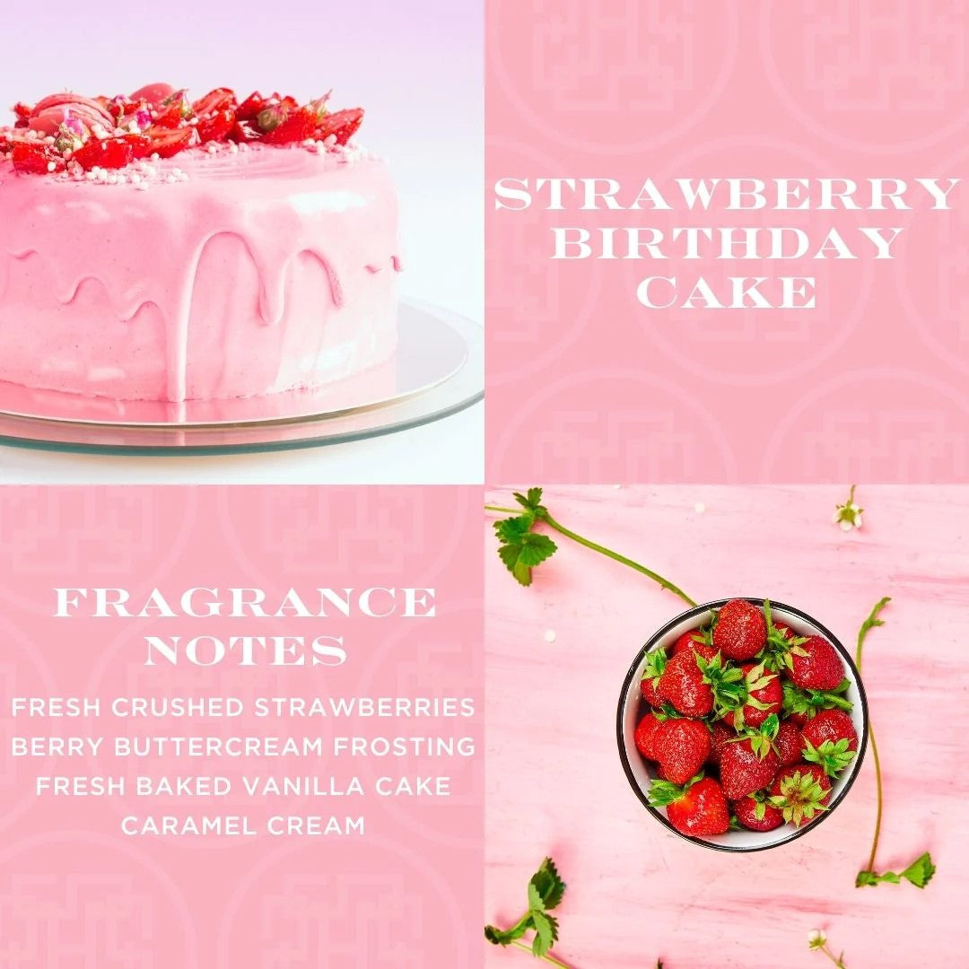 HomeWorx Strawberry Birthday Cake Scented Candle
