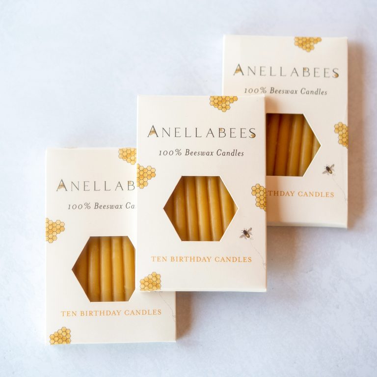 100% Pure Beeswax Birthday Candles Anellabees