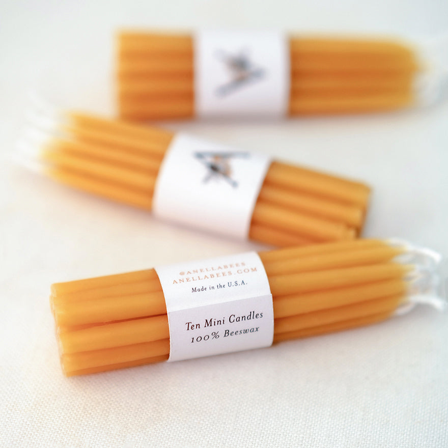 100% Pure Beeswax Birthday Candles Anellabees