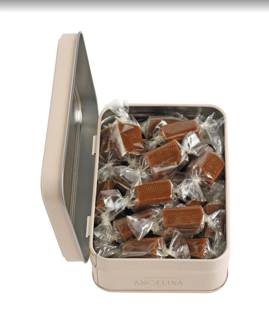 Toffees with Salted butter in tin box- Angelina Paris Angelina