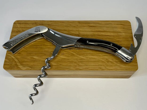 Sommelier Waiter's Corkscrew, Buffalo Horn Handle- France Laguiole en Aubrac