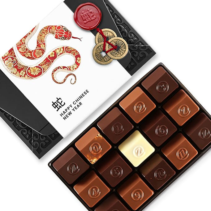 CNY 15-pc- Year of The Snake z chocolat