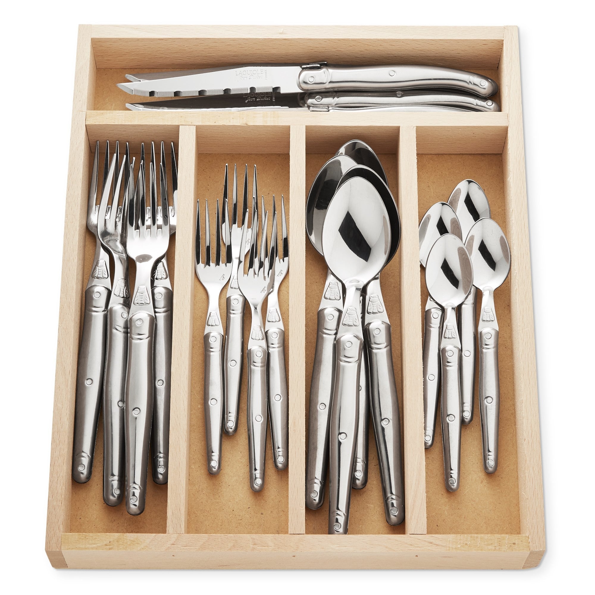 Jean Dubost 20 Pc Flatware Set with Stainless Steel- Certified Authentic - France Simply Me Box