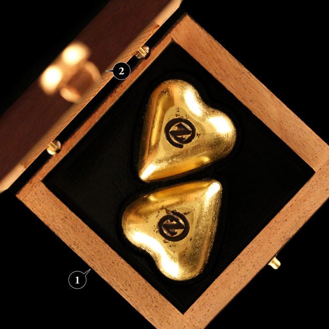 Opal 24kt Gold 2 Hearts z chocolat