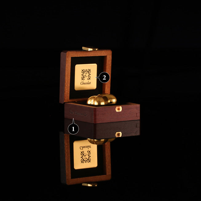 Opal 24kt Gold 2 Hearts z chocolat