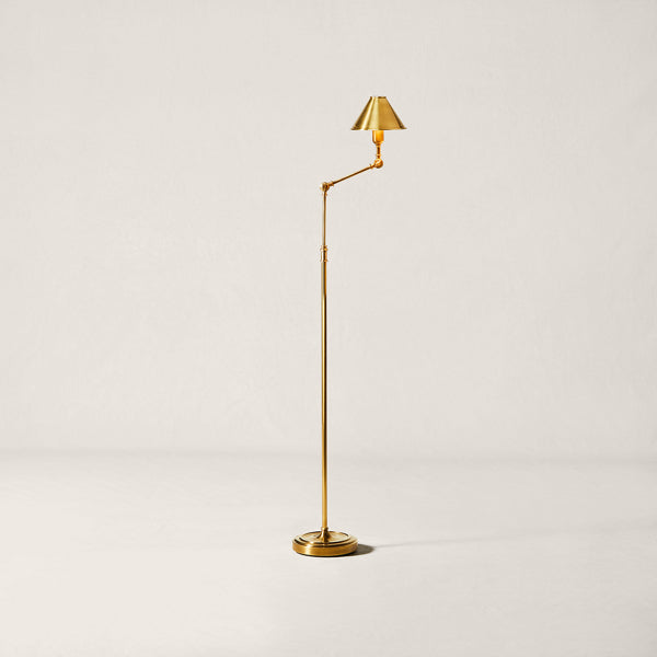 Anette Floor Lamp - Natural Brass
