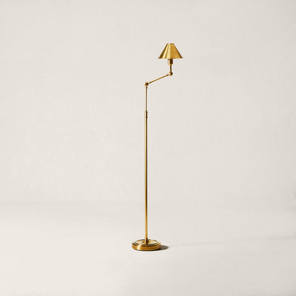 Anette Floor Lamp - Natural Brass