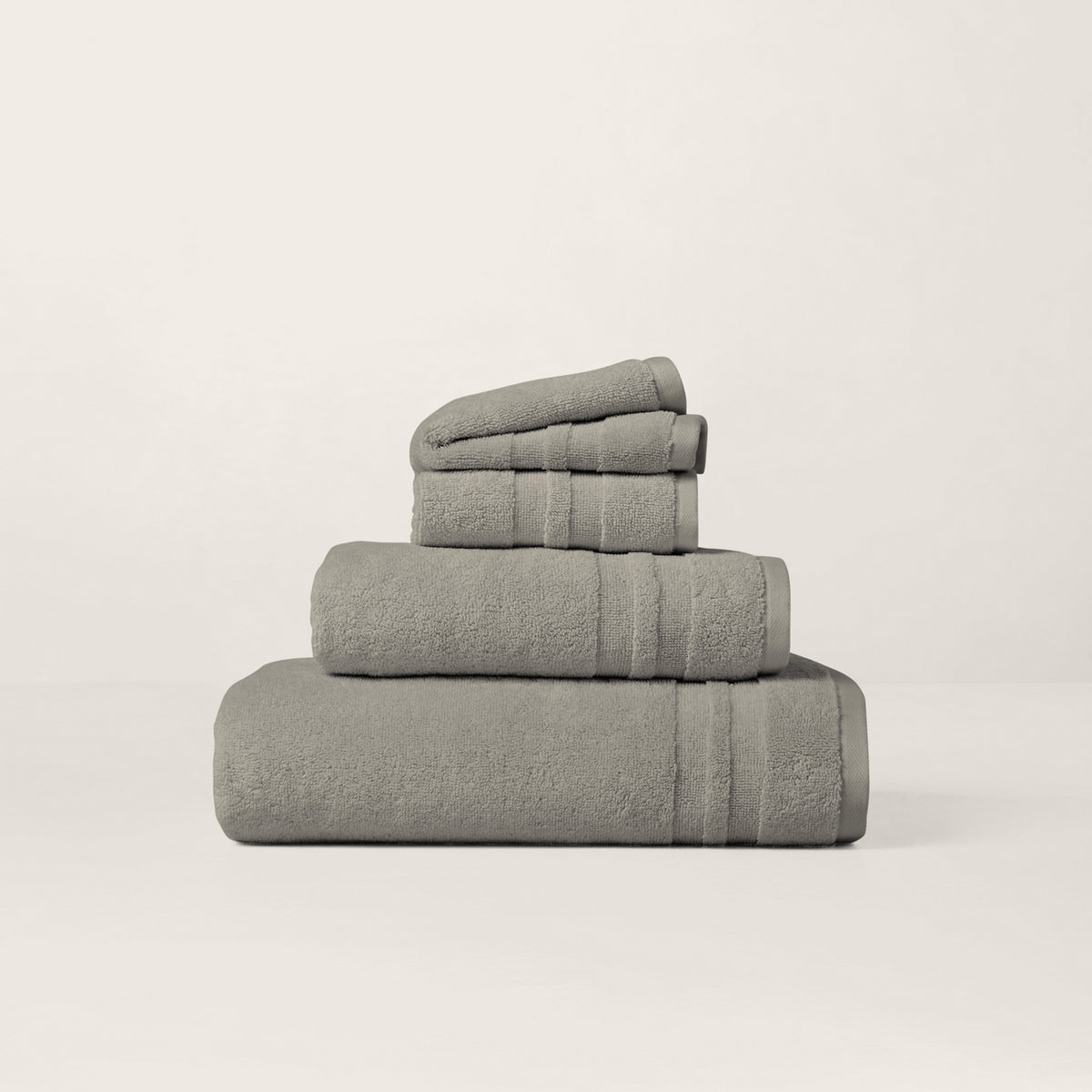 Payton Bath Towels & Mat - Pale Flannel