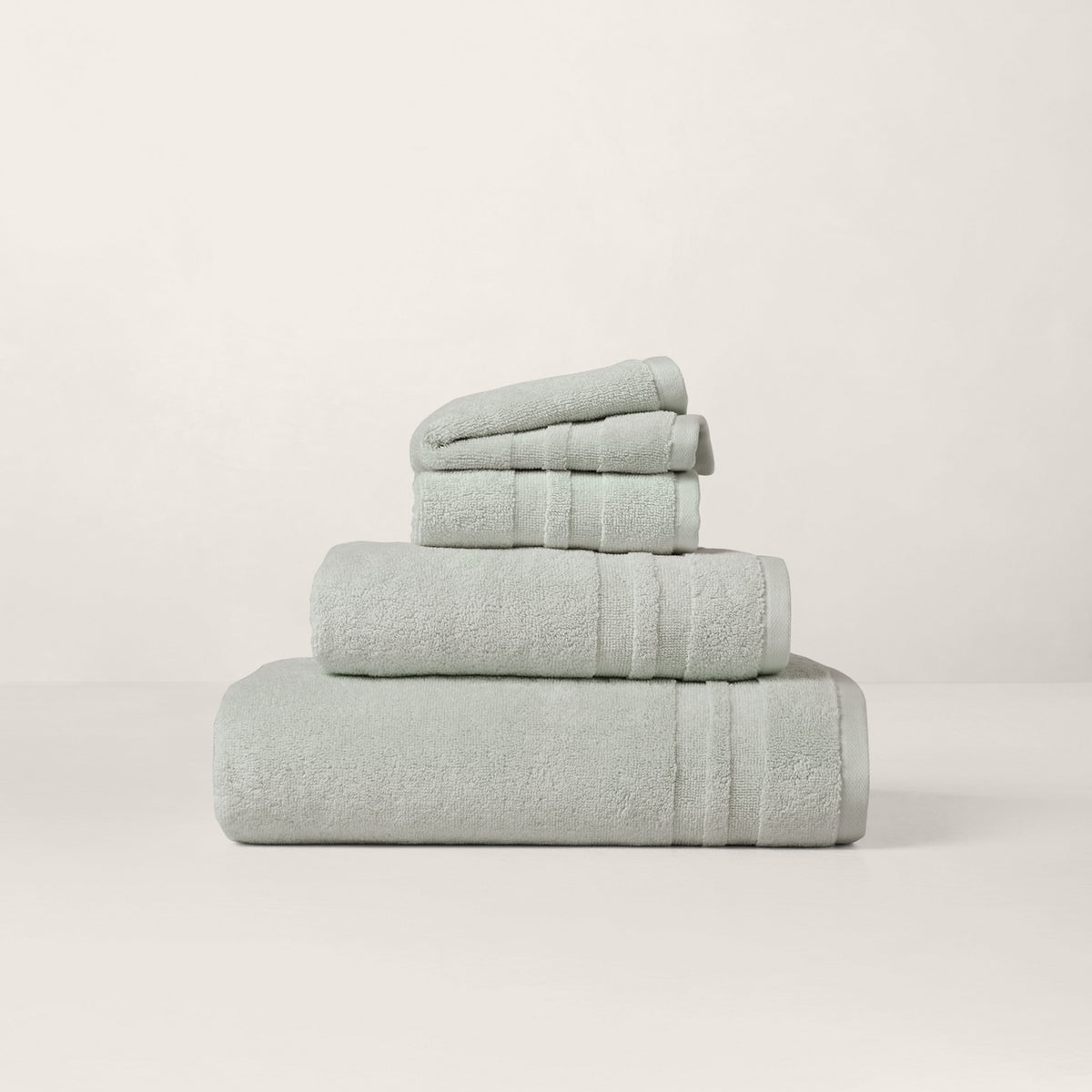 Payton Bath Towels & Mat - Willow Green