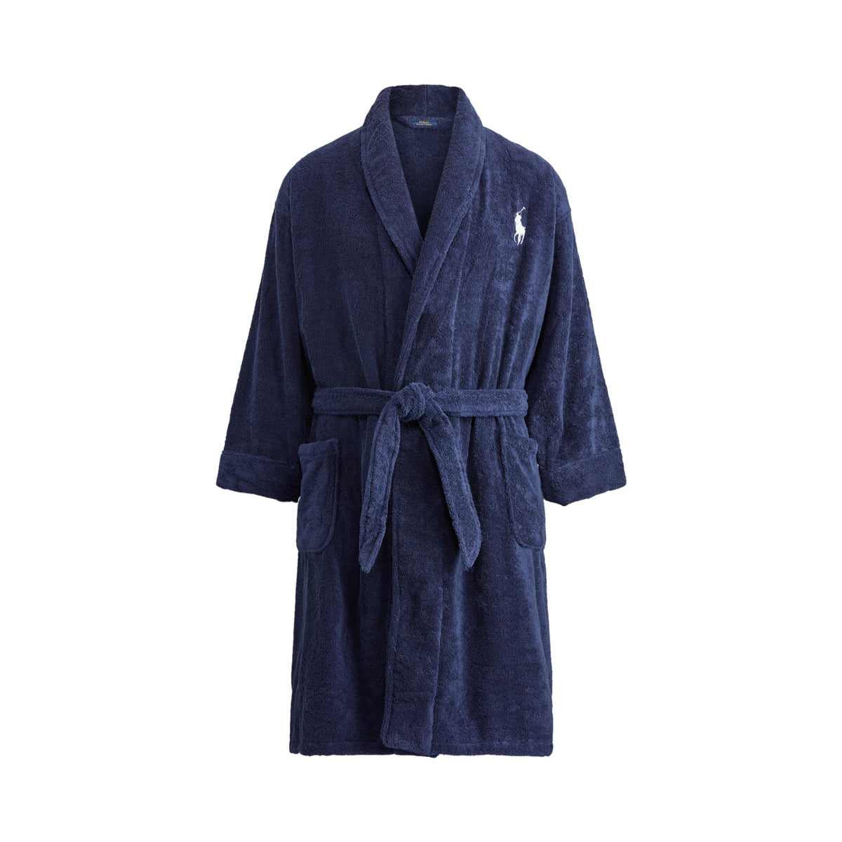 Big Pony Cotton Terry Robe - Cruise Navy/White