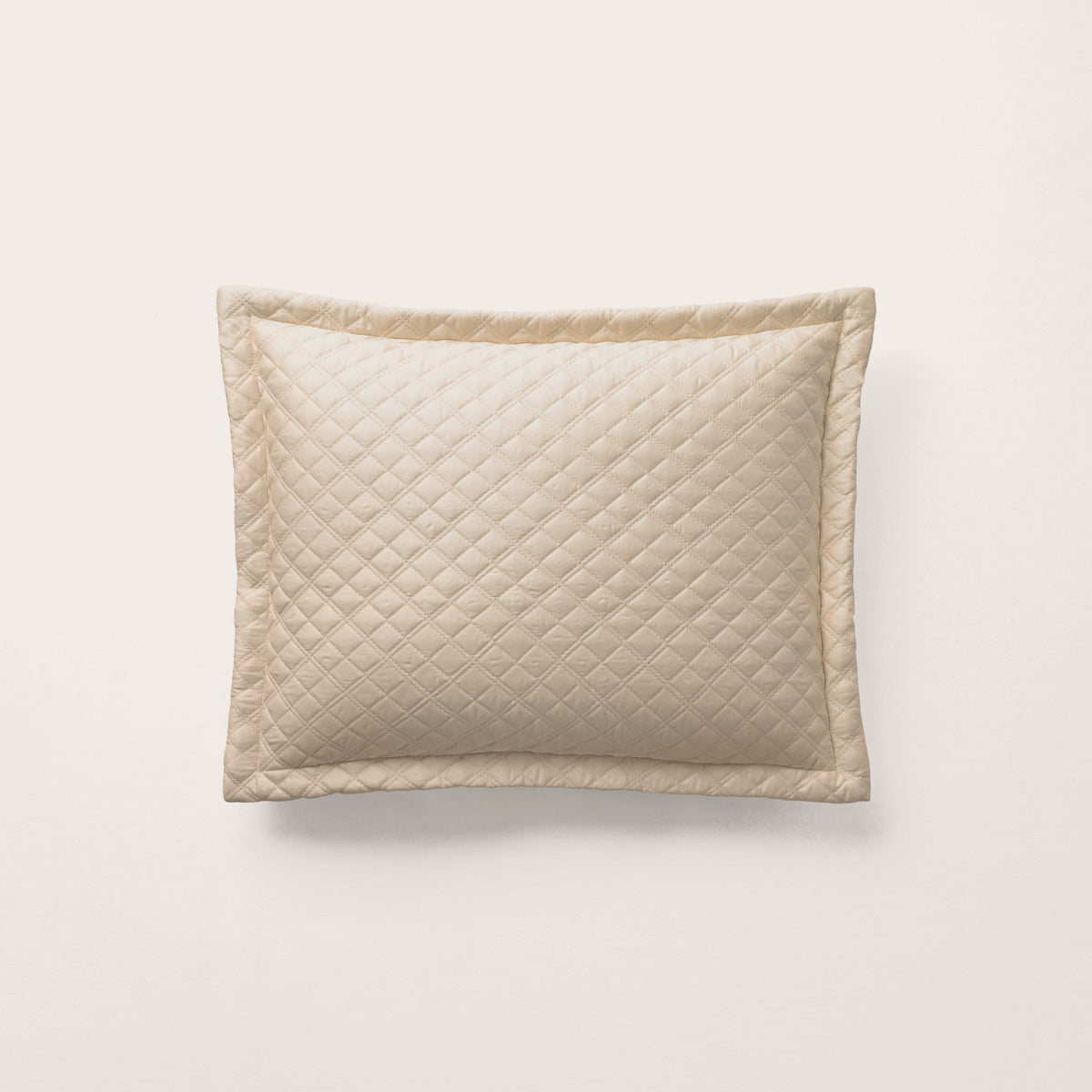 Argyle Sateen Throw Pillow - Coastal Sand