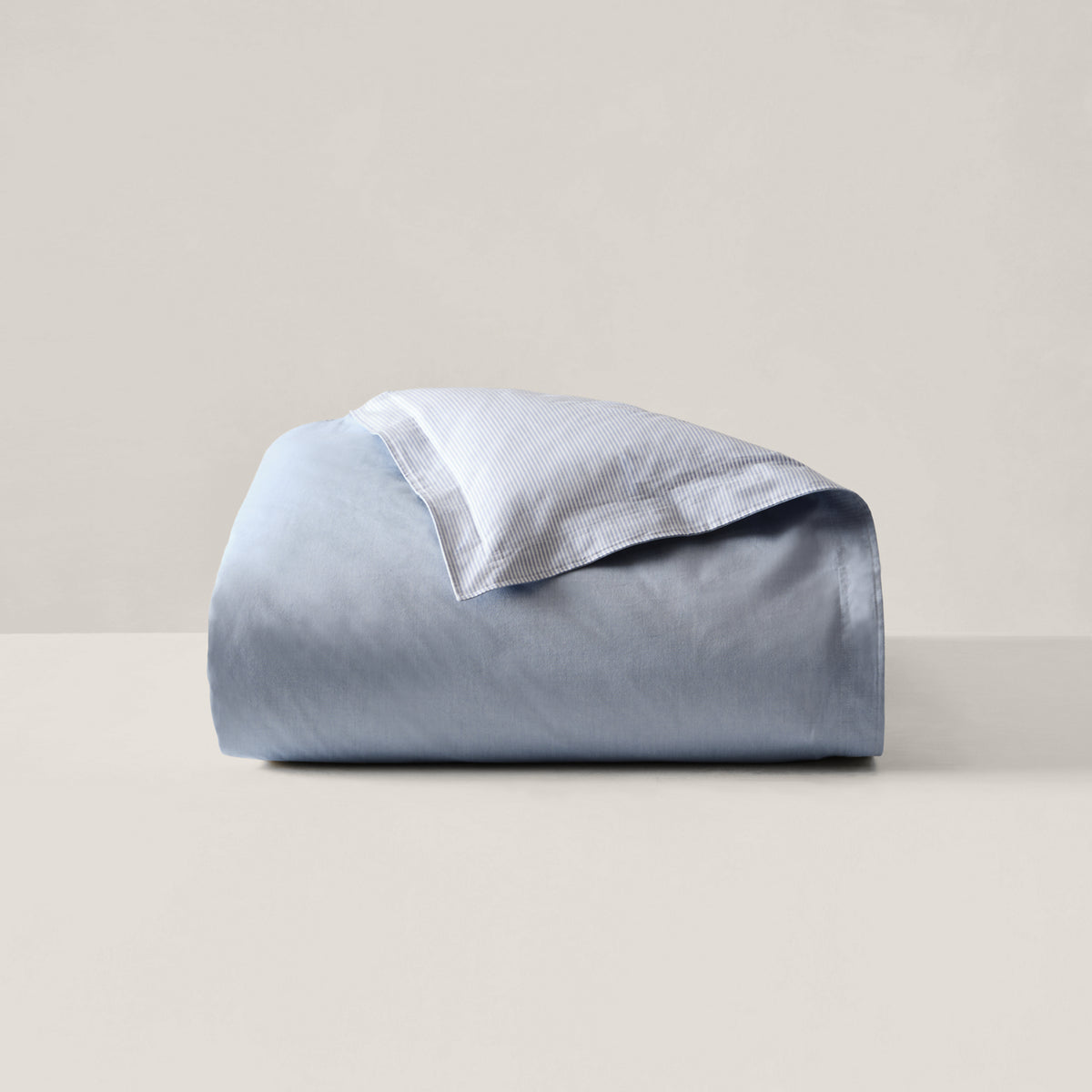 Organic Cotton Oxford Reversible Duvet - Blue And White