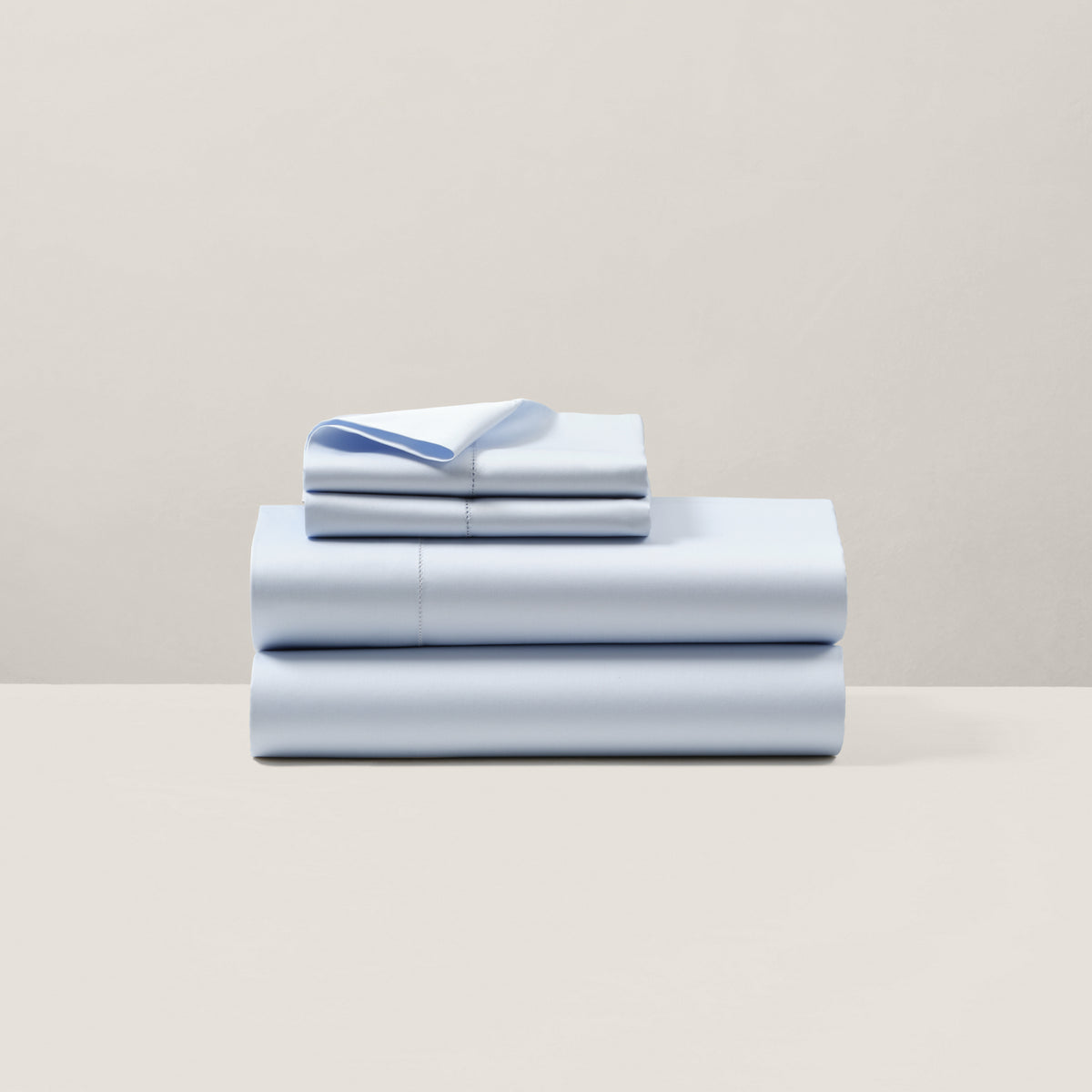 Organic Cotton Sateen Sheeting - Blue Hyacinth