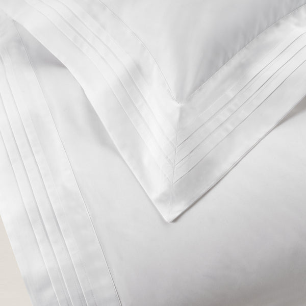 Organic Cotton Tuxedo Pleat Duvet Cover