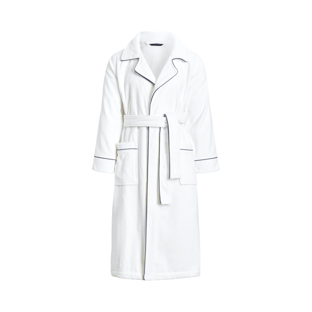 RL Pajama Piped Robe - Navy