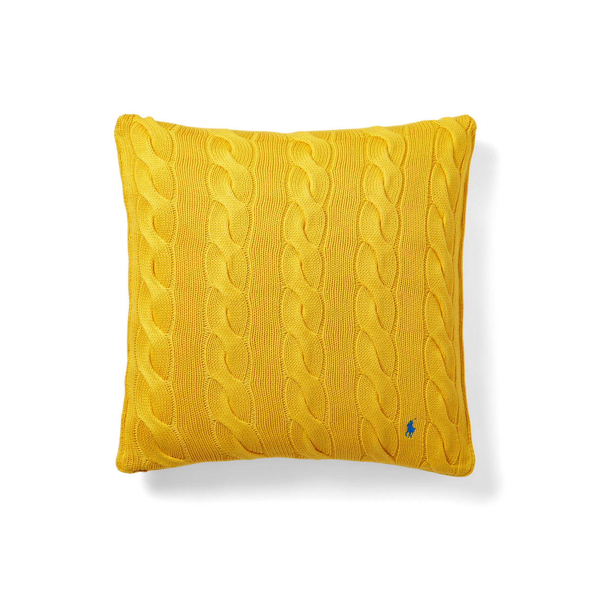 Hanley Cable-Knit Throw Pillow - Yellowfin