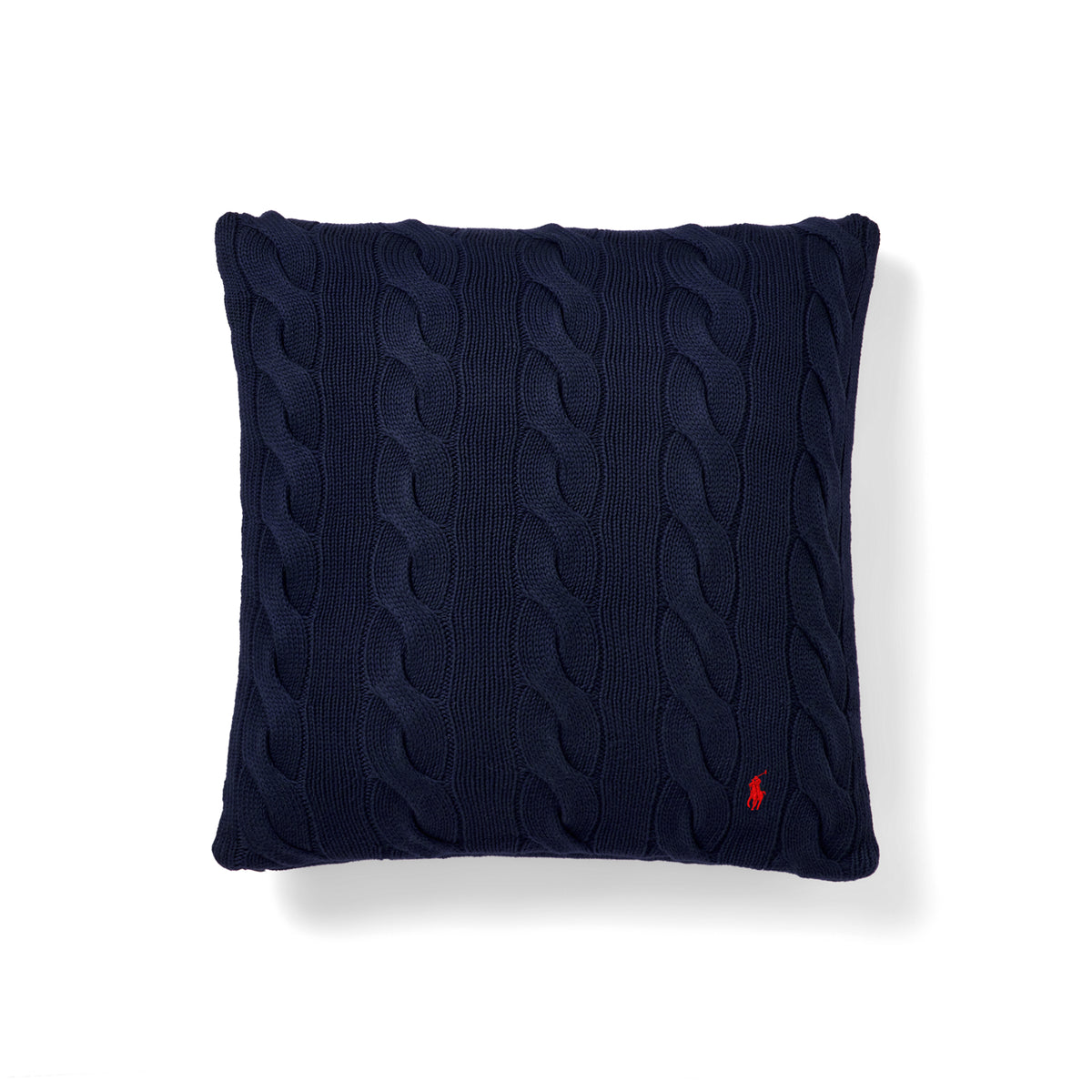 Hanley Cable-Knit Throw Pillow - Newport Navy