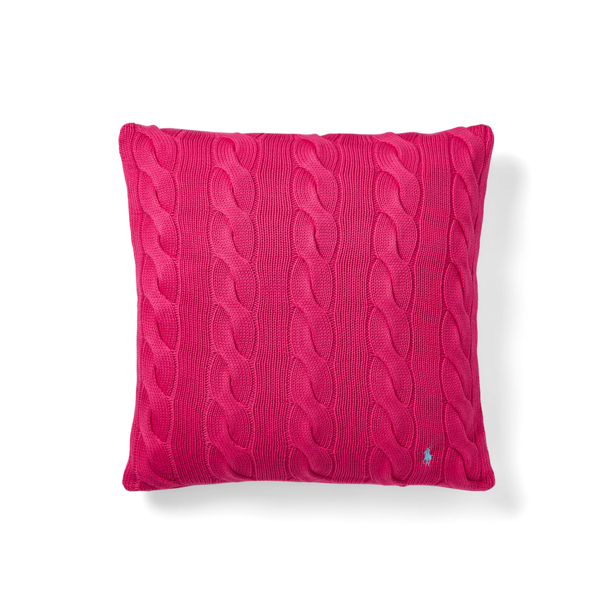 Hanley Cable-Knit Throw Pillow - Hot Pink