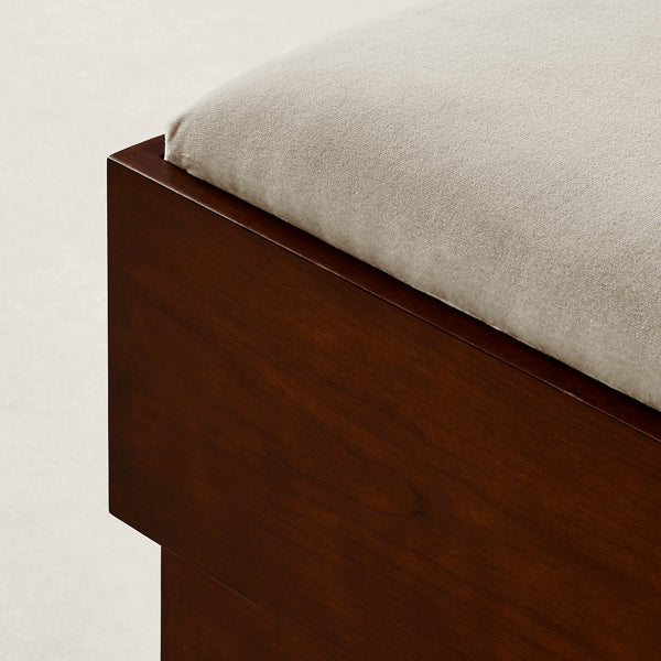 Desert Modern Cube Ottoman detail view 2 - Ralph Lauren Home Furniture