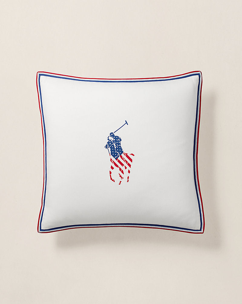Flag Big Pony Throw Pillow