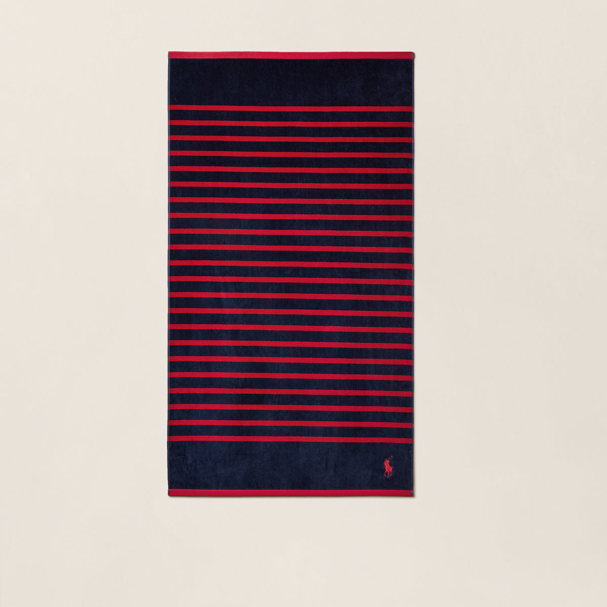 Bedstone Striped Beach Towel - Navy