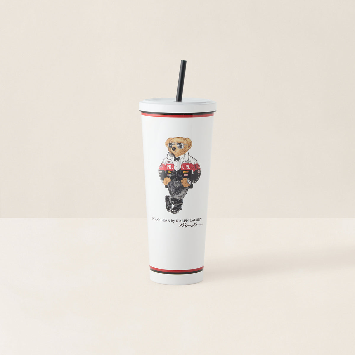 Holiday Polo Bear Beverage Cup & Straw - Ralph Lauren Home
