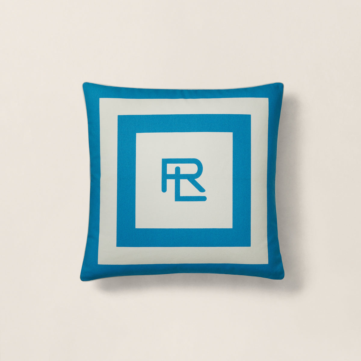 Holton Throw Pillow - True Turquoise/White