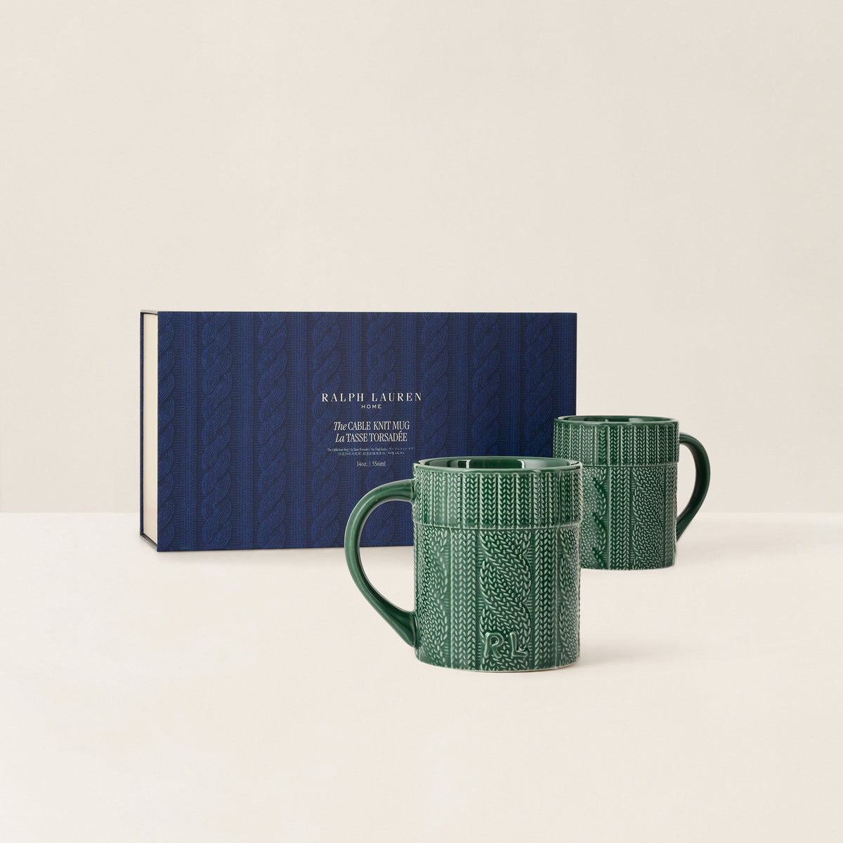 Cable-Knit Ceramic Mug Gift Set - Ralph Lauren Home