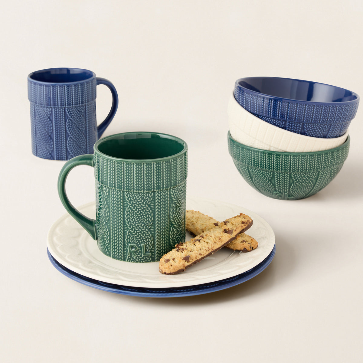 Cable-Knit Ceramic Mug Gift Set - Ralph Lauren Home
