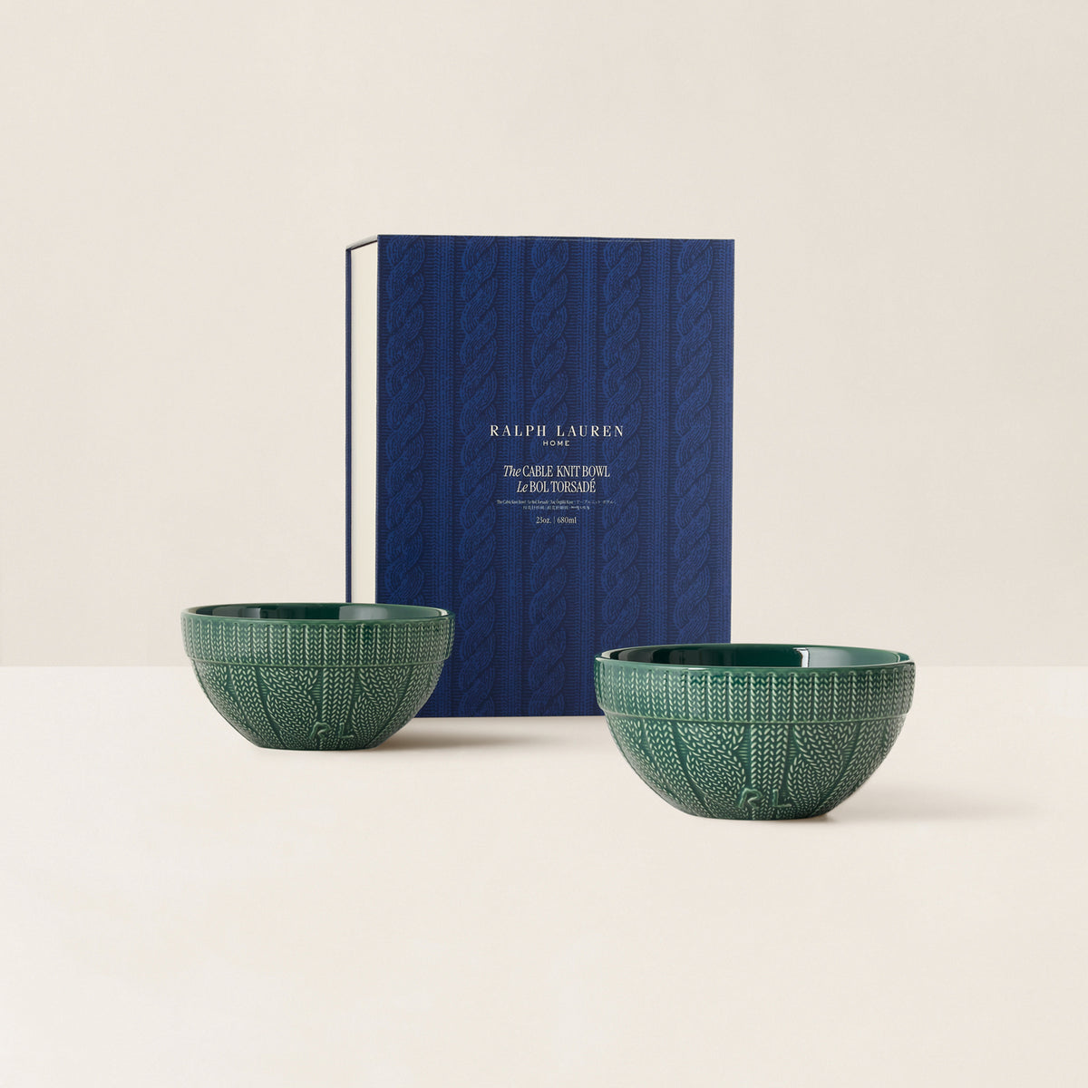 Cable-Knit Ceramic Bowl Gift Set - Ralph Lauren Home