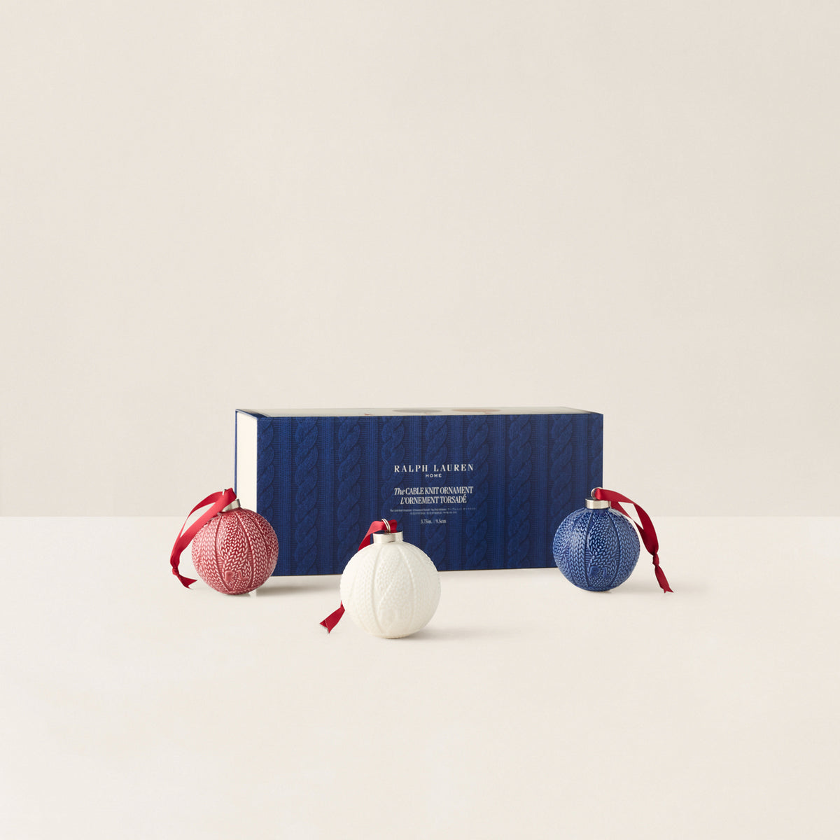 Cable-Knit Ornament Gift Set - Ralph Lauren Home