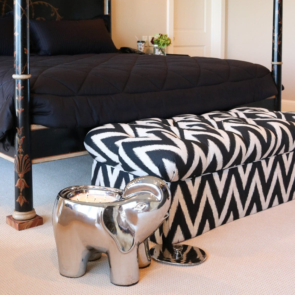 Silver Grand Elephant Candle Thompson Ferrier