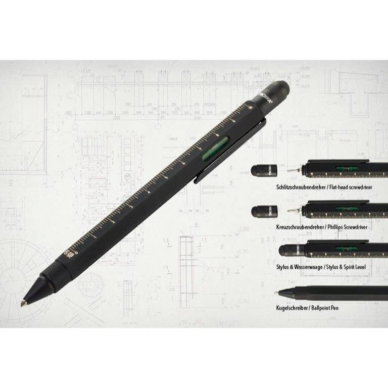 Troika Construction Ballpoint Tool Pen: Black Gold