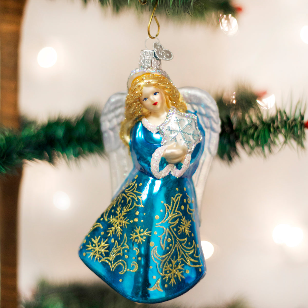 Glistening Snowflake Angel Old World Christmas