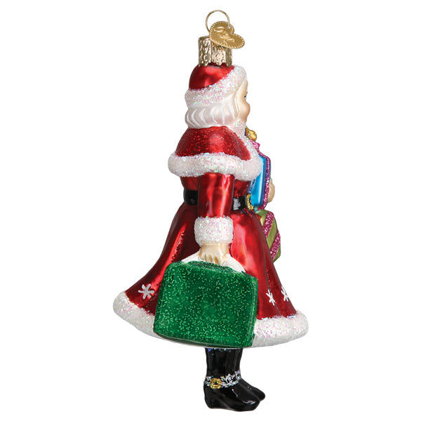 Mrs. Claus Goes Shopping Ornament Old World Christmas