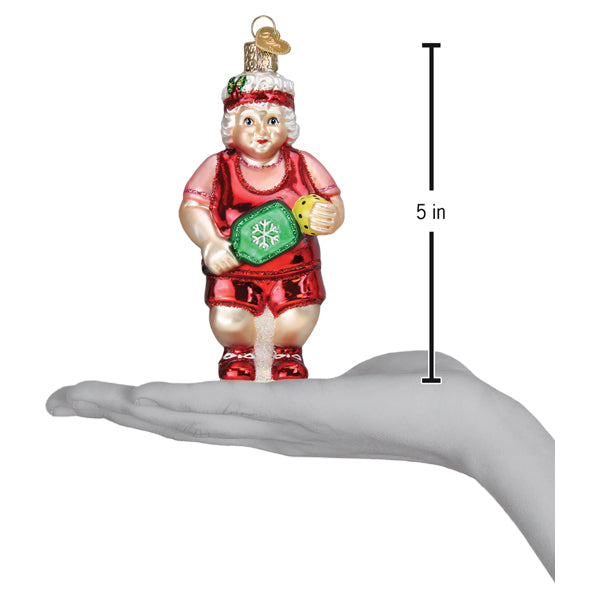 Pickleball Mrs. Claus Ornament Old World Christmas