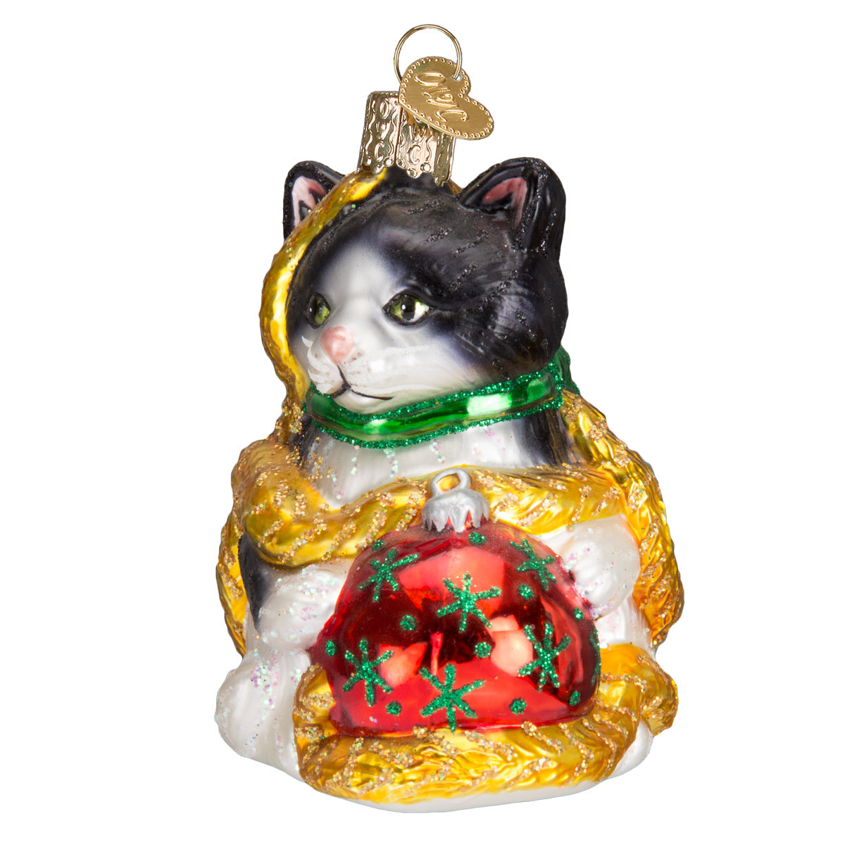 Holiday Kitten Ornament Old World Christmas
