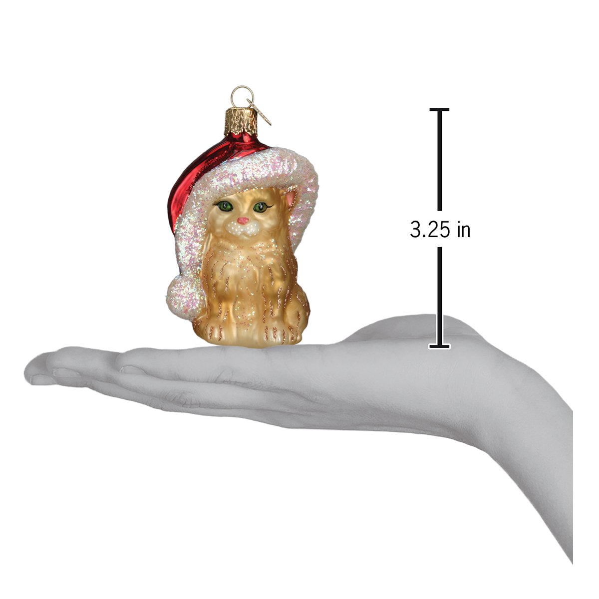 Santa's Kitten Ornament Old World Christmas