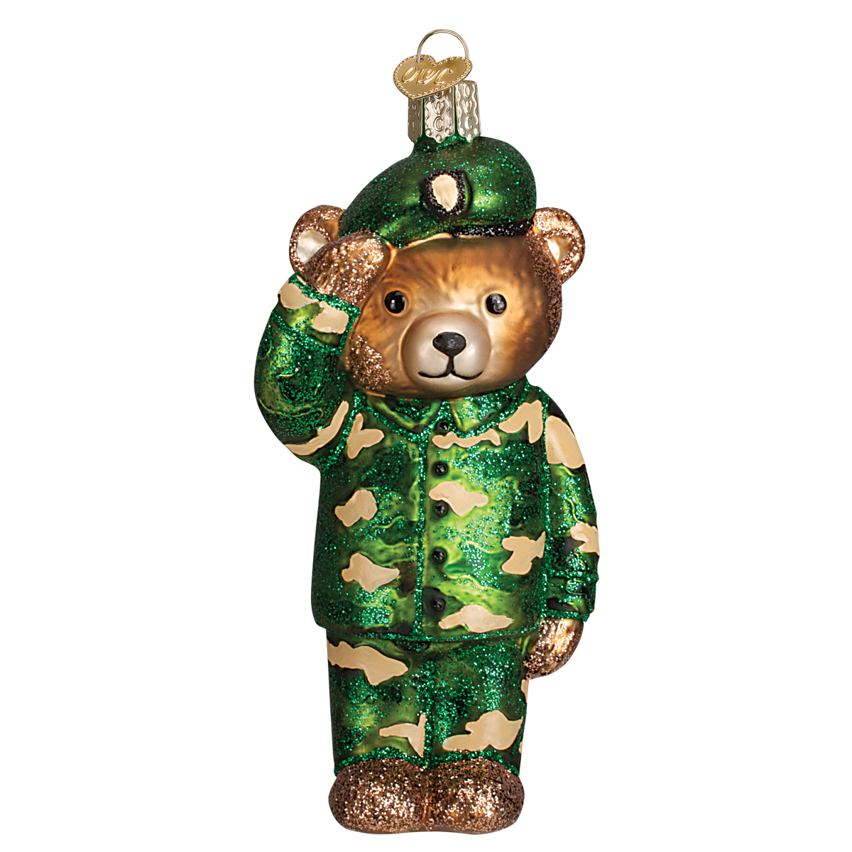Army Bear Ornament Old World Christmas