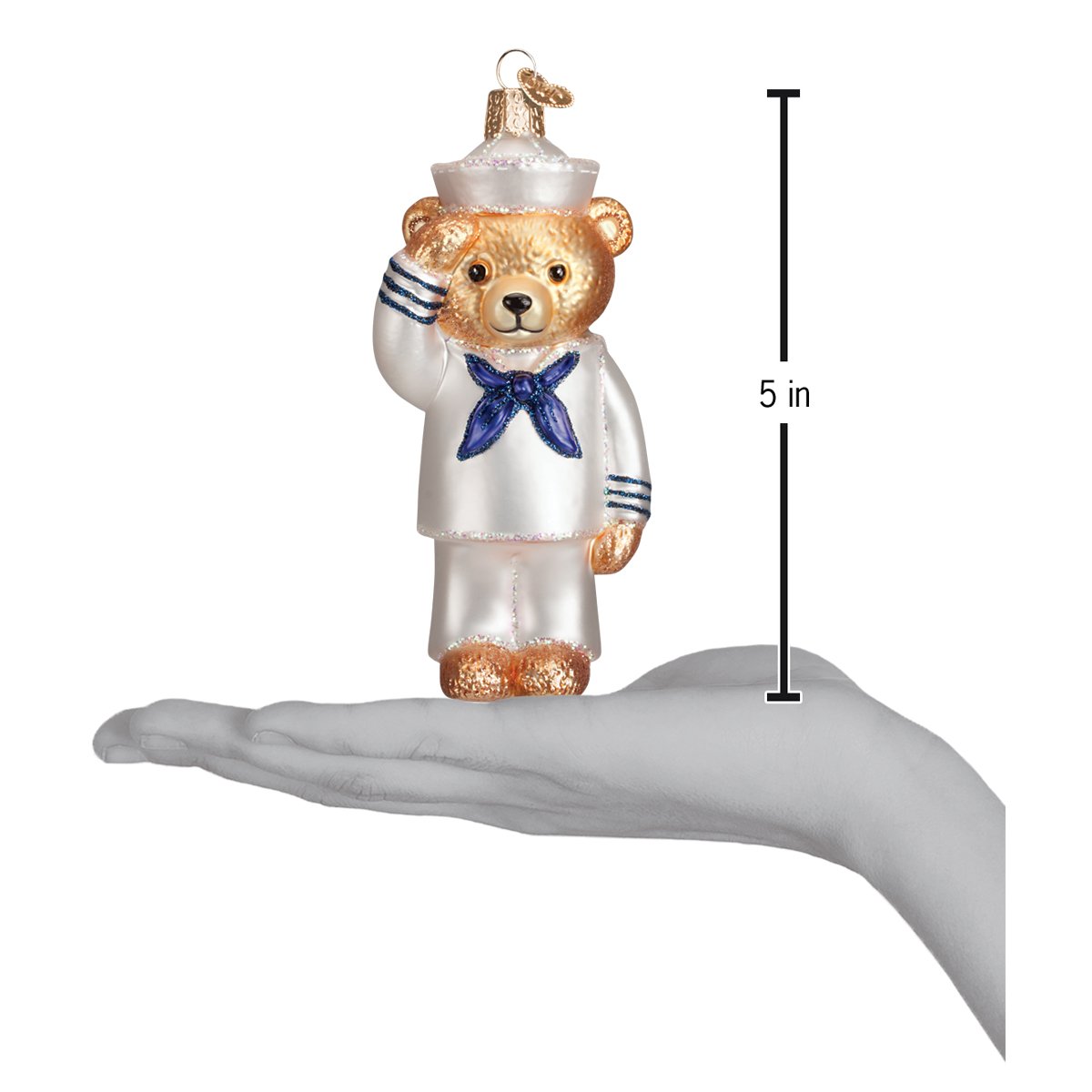 Navy Bear Ornament Old World Christmas