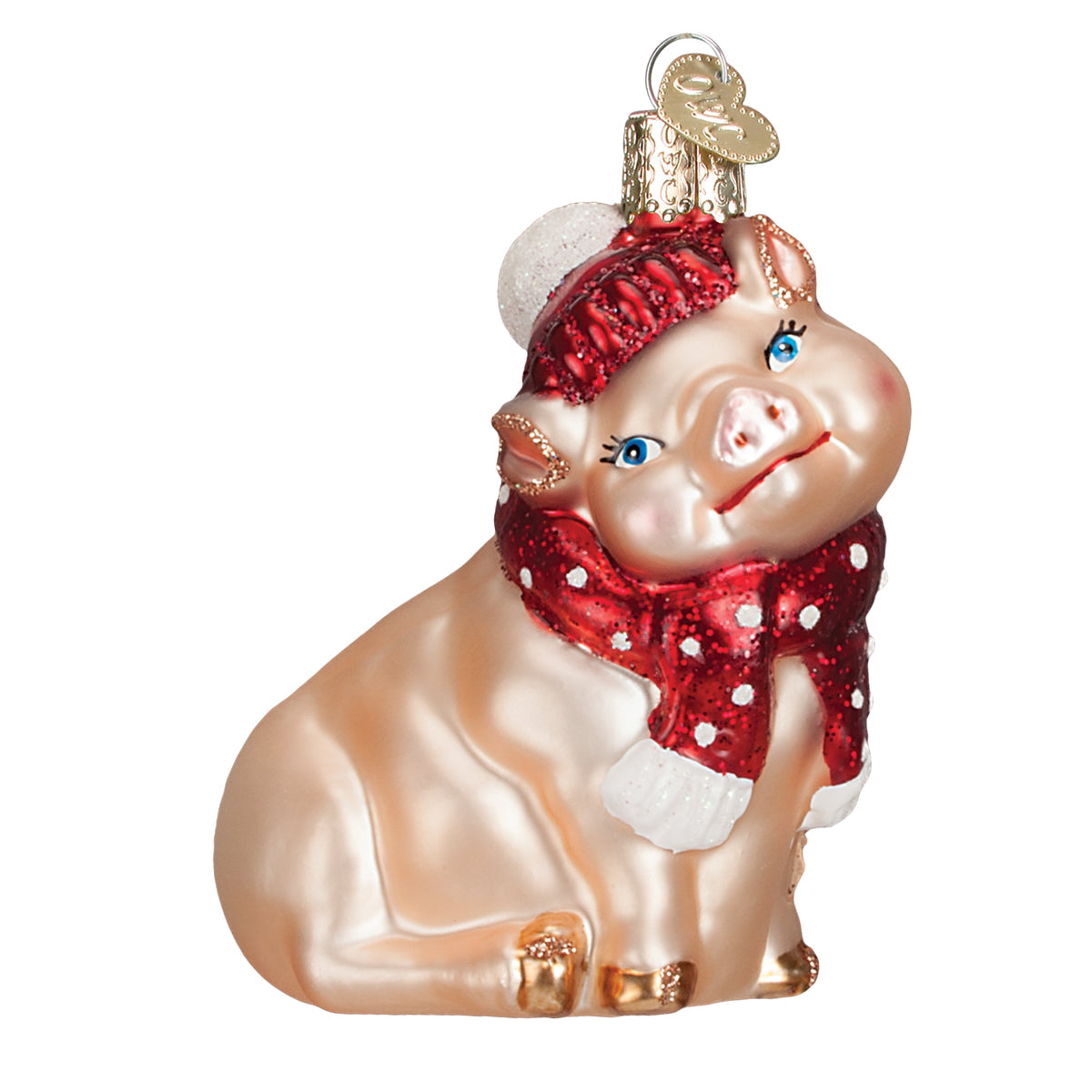 Snowy Pig Ornament Old World Christmas