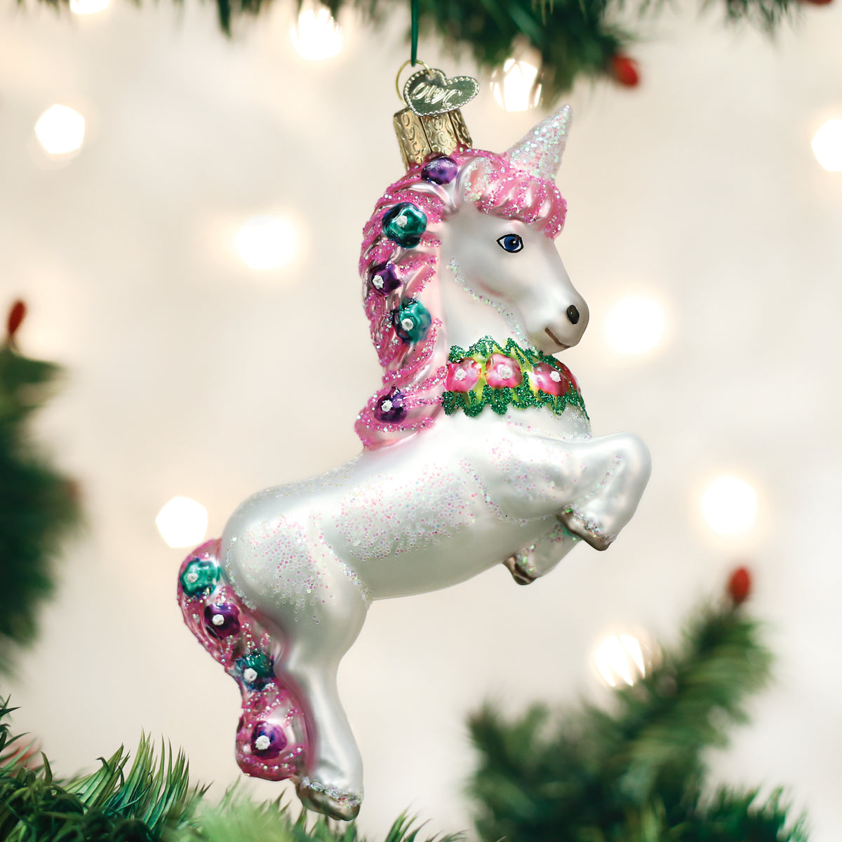Prancing Unicorn Ornament Old World Christmas