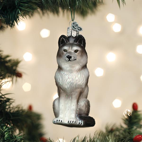 Sitting Wolf Ornament Old World Christmas