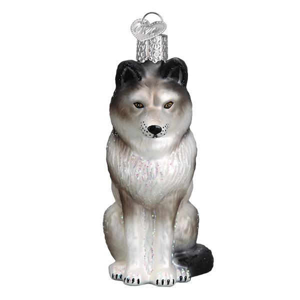 Sitting Wolf Ornament Old World Christmas